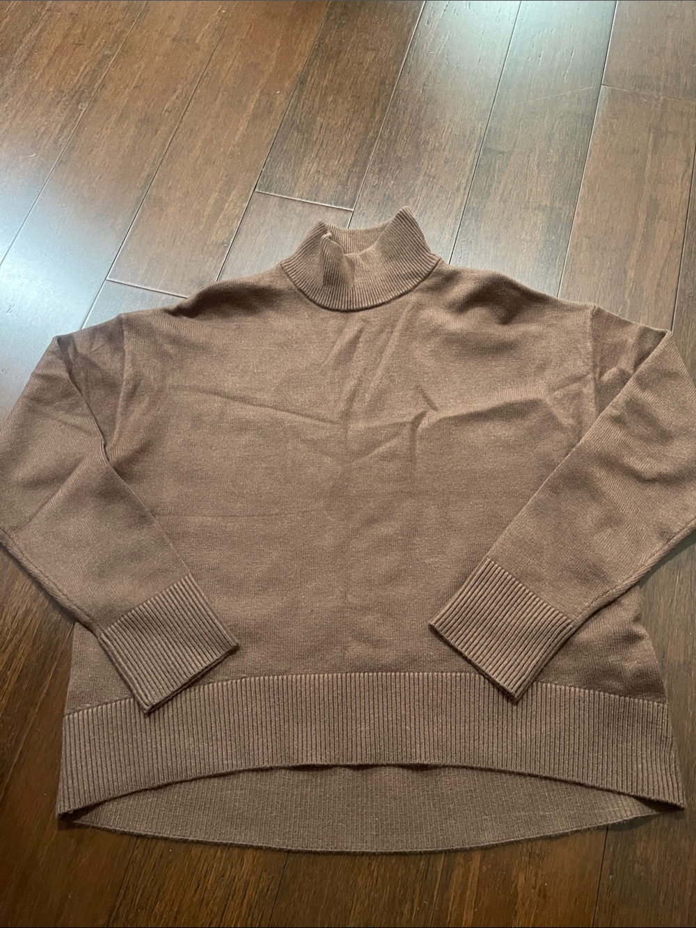 OAK + FORT Brown Turtleneck Sweater